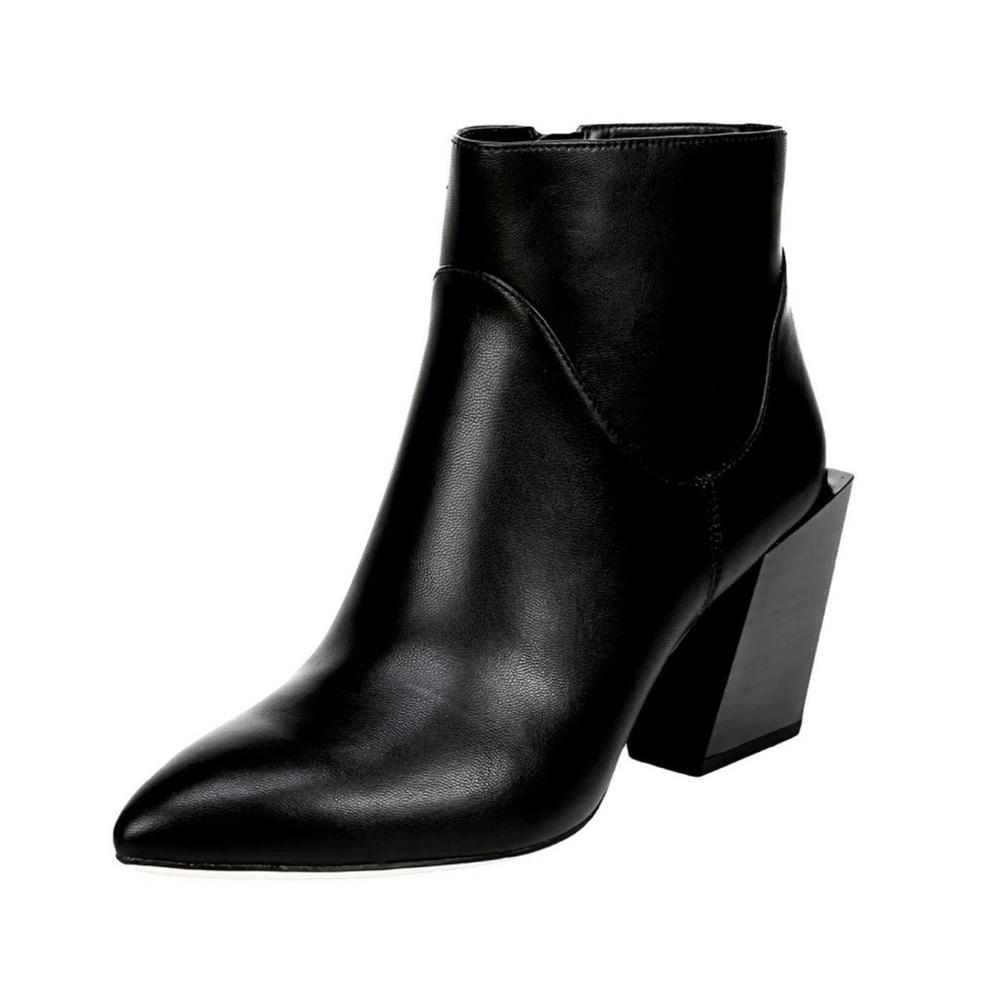 CIRCUS BY SAM EDELMAN — WOMENS ANKLE BOOTS FAUX LEATHER BLOCK HEEL, BLACK, US 7 - Picture 3 of 10